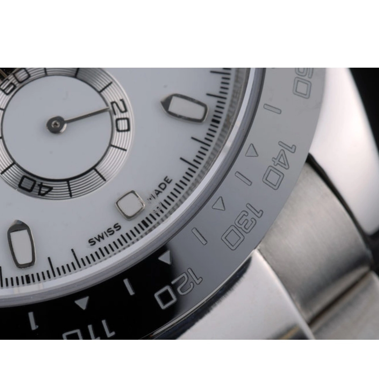 Aaa replica watch Tachymeter Strap Black Ceramic Dial Steep White Stainless 80249 Rolex Daytona 0817